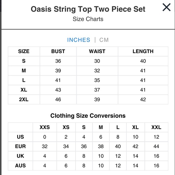 String Top and Pant Two Piece Set Lace Up Tie Up Size XS - Picture 11 of 13